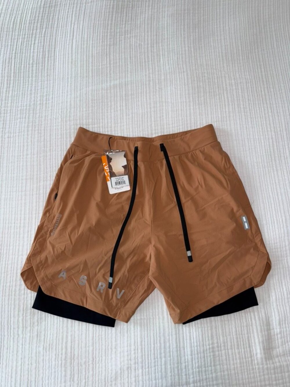 ASRV Tetra-Lite 7" Liner Shorts Mars Dust S DSG-0652 NWT